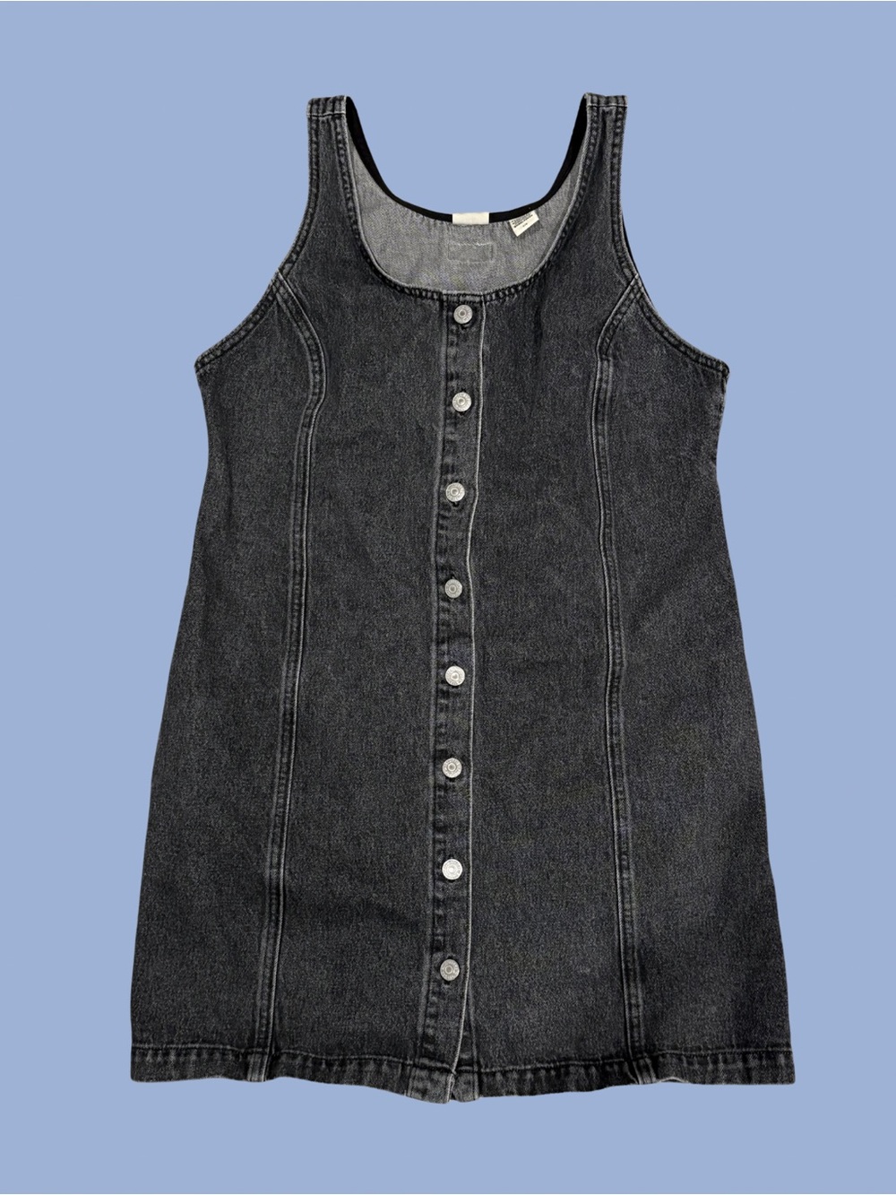 Levi’s Button-Front Washed Black Denim Dress
